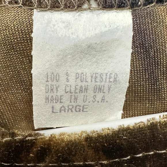 NWT New Look California Shirt Womens L Brown Crushed Velvet Long Sleeve Top USA - Picture 5 of 6